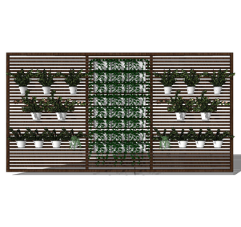 现代绿植盆栽su模型