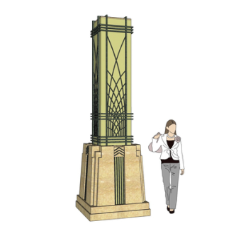 新古典户外景观灯su模型