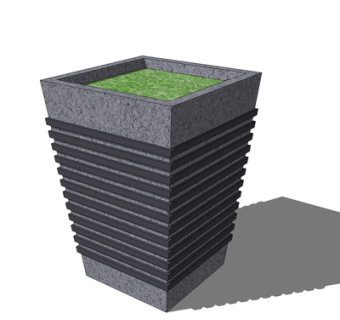 现代花钵su模型