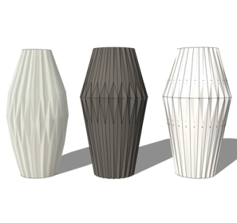 现代盆栽su模型