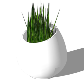 现代绿植盆栽su模型