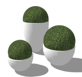 现代绿植盆栽su模型