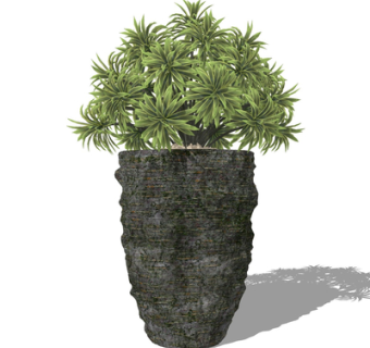 现代绿植盆栽su模型