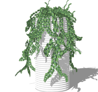 现代绿植盆栽su模型