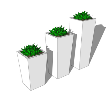 现代绿植盆栽su模型