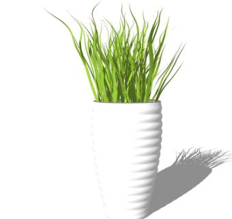现代绿植盆栽su模型