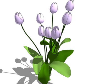 现代绿植花卉su模型