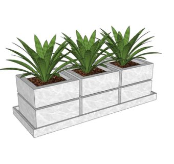 现代绿植盆栽su模型