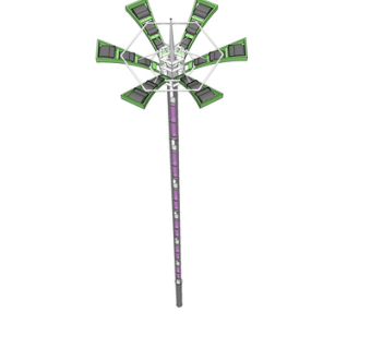 现代高脚路灯su模型