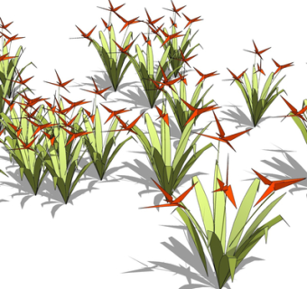 现代绿植花草su模型