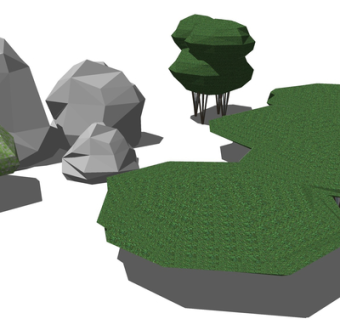 现代绿植su模型