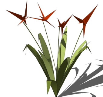 现代绿植花草su模型