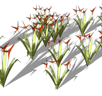 现代绿植花草su模型