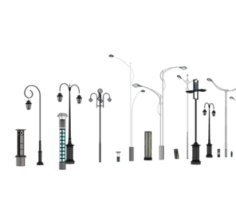 欧式路灯组合su模型