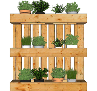 现代盆栽组合su模型