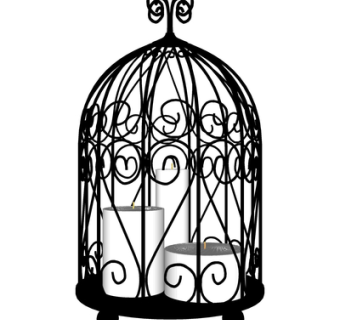 欧式金属鸟笼摆件su模型