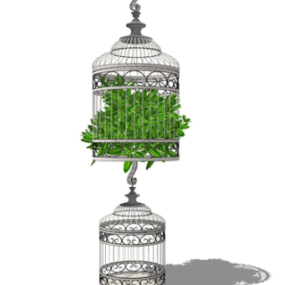 现代绿植盆栽su模型