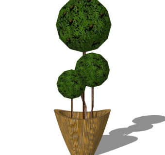 现代绿植盆栽su模型