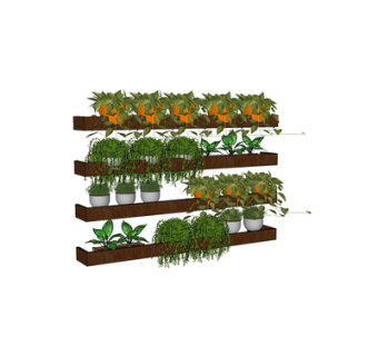 现代绿植盆栽su模型