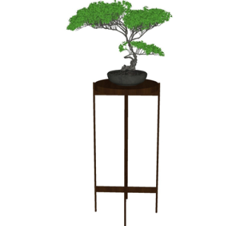 现代绿植盆栽su模型