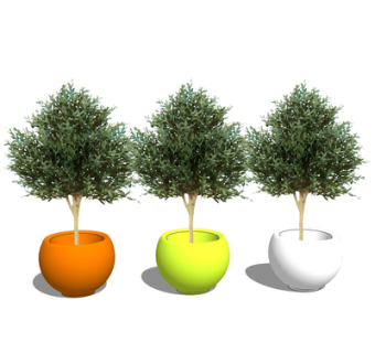 现代绿植盆栽su模型