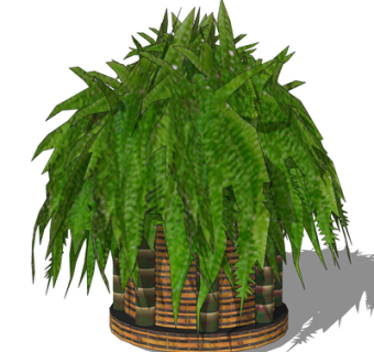 现代绿植盆栽su模型