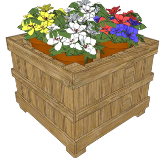 现代绿植盆栽su模型