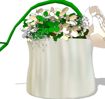 现代绿植盆栽su模型