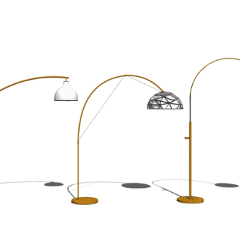 现代金属落地灯su模型