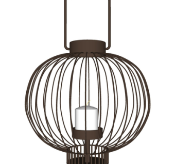 现代金属灯笼su模型