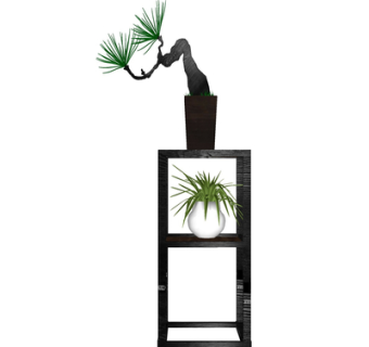 现代绿植盆栽su模型
