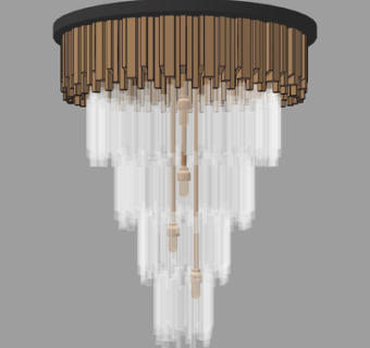 现代简约水晶吊灯su模型