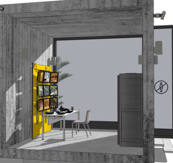 现代保安室su模型