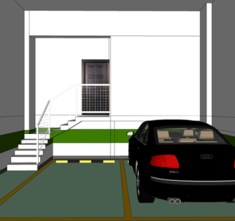 现代车库su模型