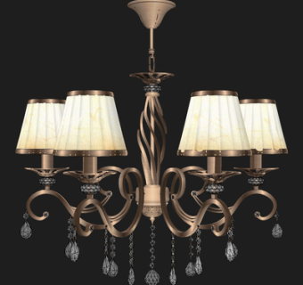 欧式吊灯su模型