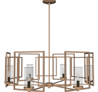 新中式烛台吊灯su模型