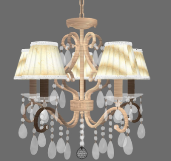 欧式水晶吊灯su模型