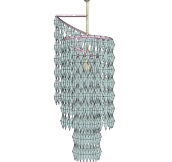 现代水晶吊灯su模型