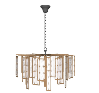 现代实木吊灯su模型