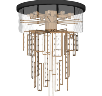 新中式吊灯su模型