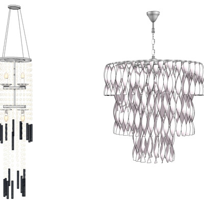 现代水晶吊灯su模型