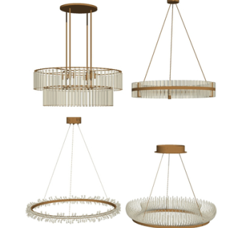 现代水晶吊灯su模型