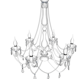 现代烛台吊灯su模型