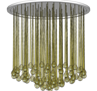 现代水晶吊灯su模型