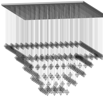 现代水晶吊灯su模型