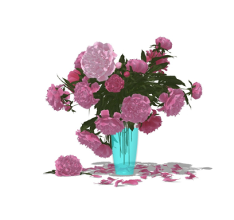 现代花瓶花卉su模型