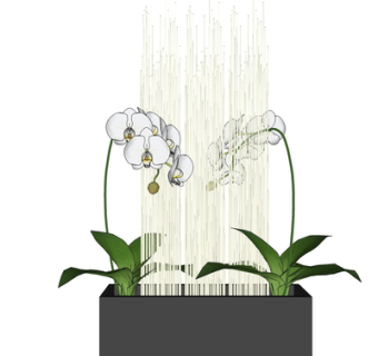 现代花瓶花卉su模型