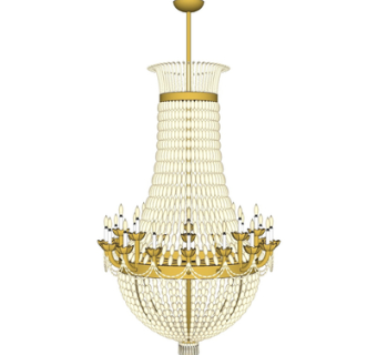 欧式水晶吊灯su模型