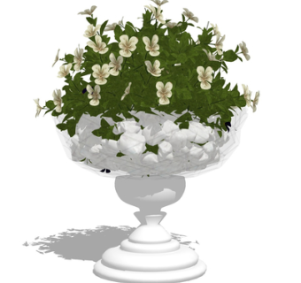 欧式花钵su模型