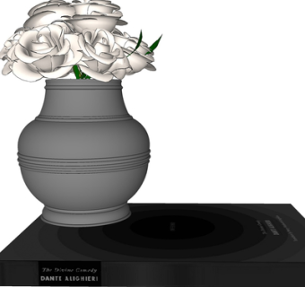 现代花瓶花卉su模型